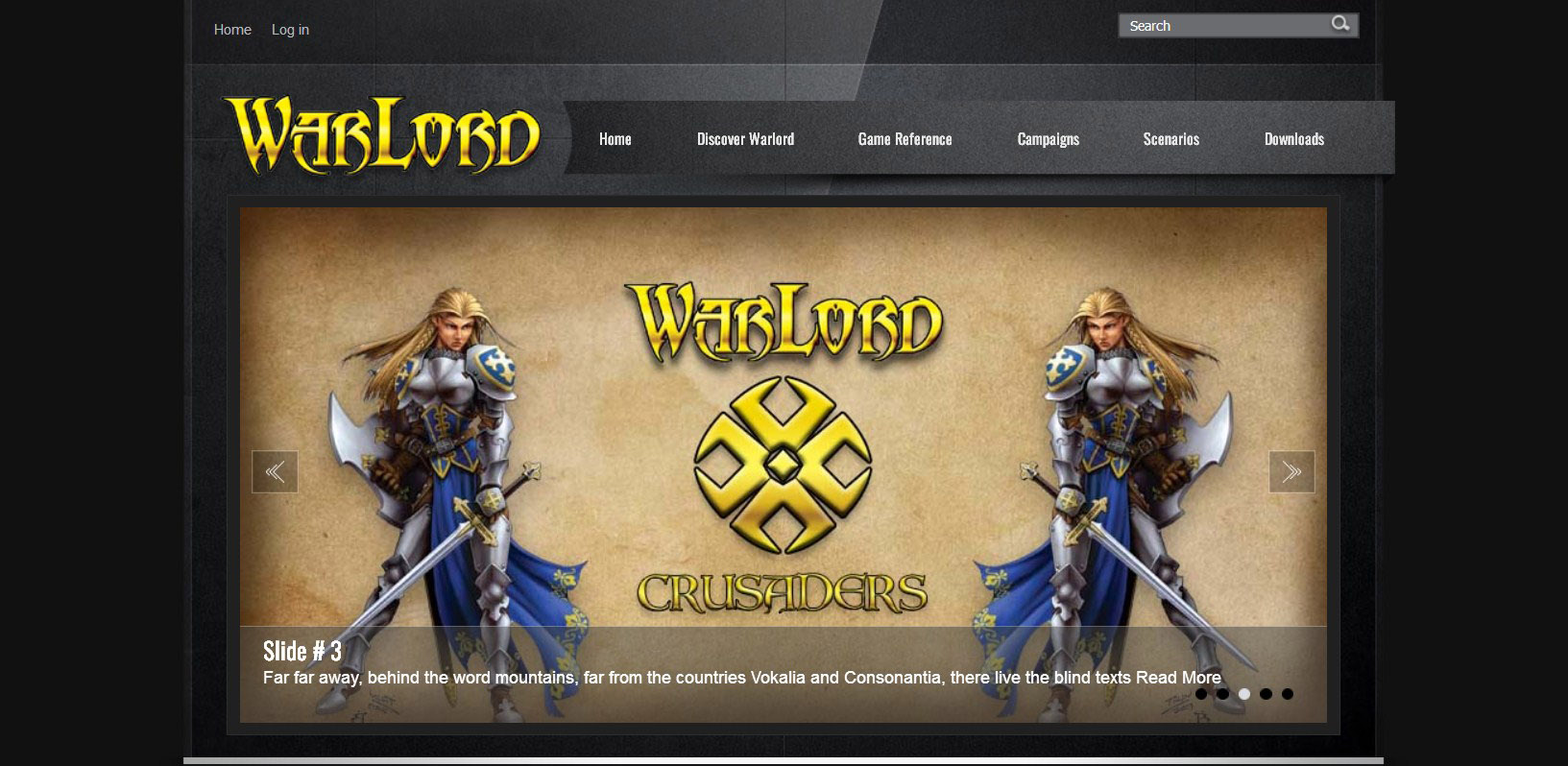 Warlord Army Creator 2.0.1 - Home Page - Above the fold